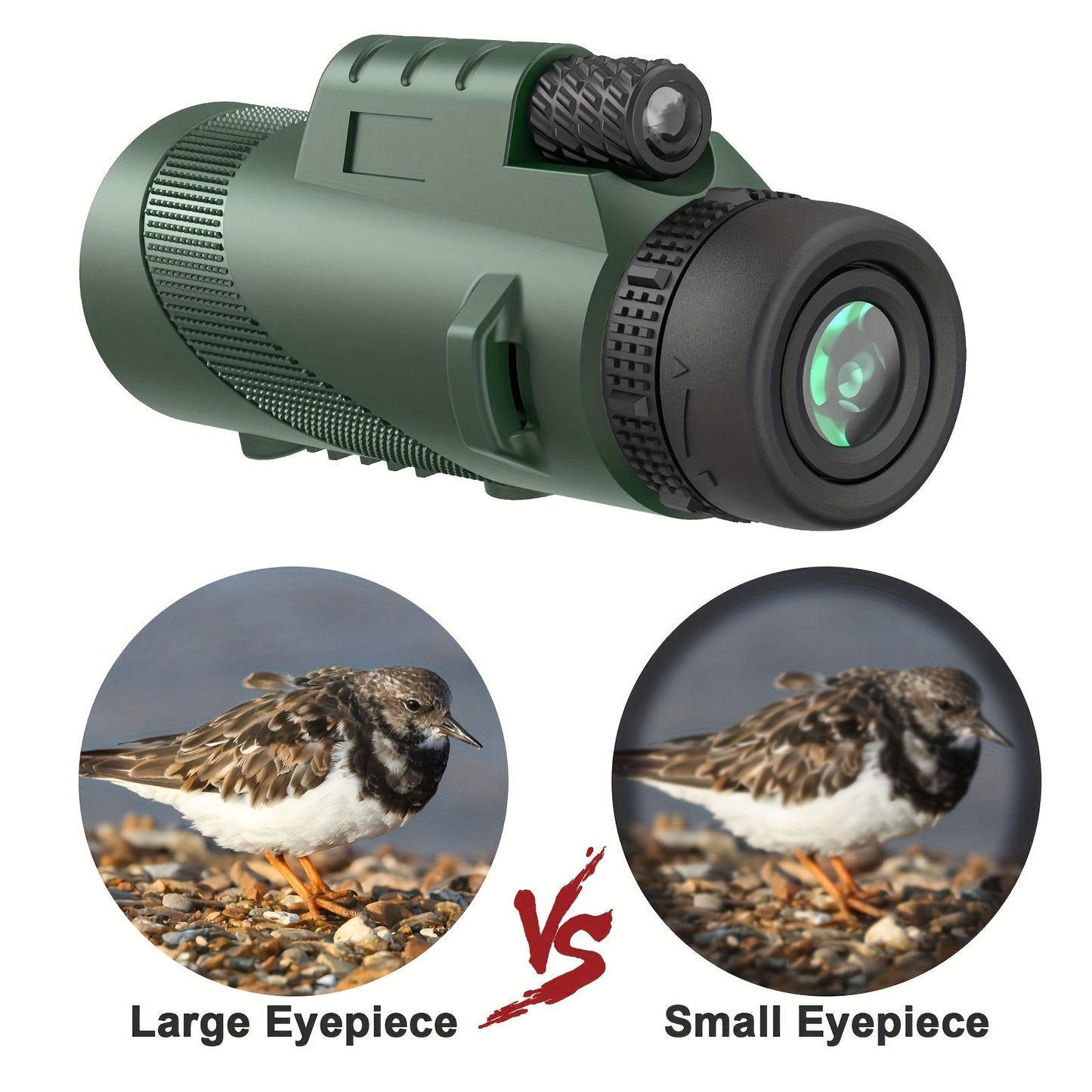 HD Monocular Telescope with Phone Holder and Tripod-3