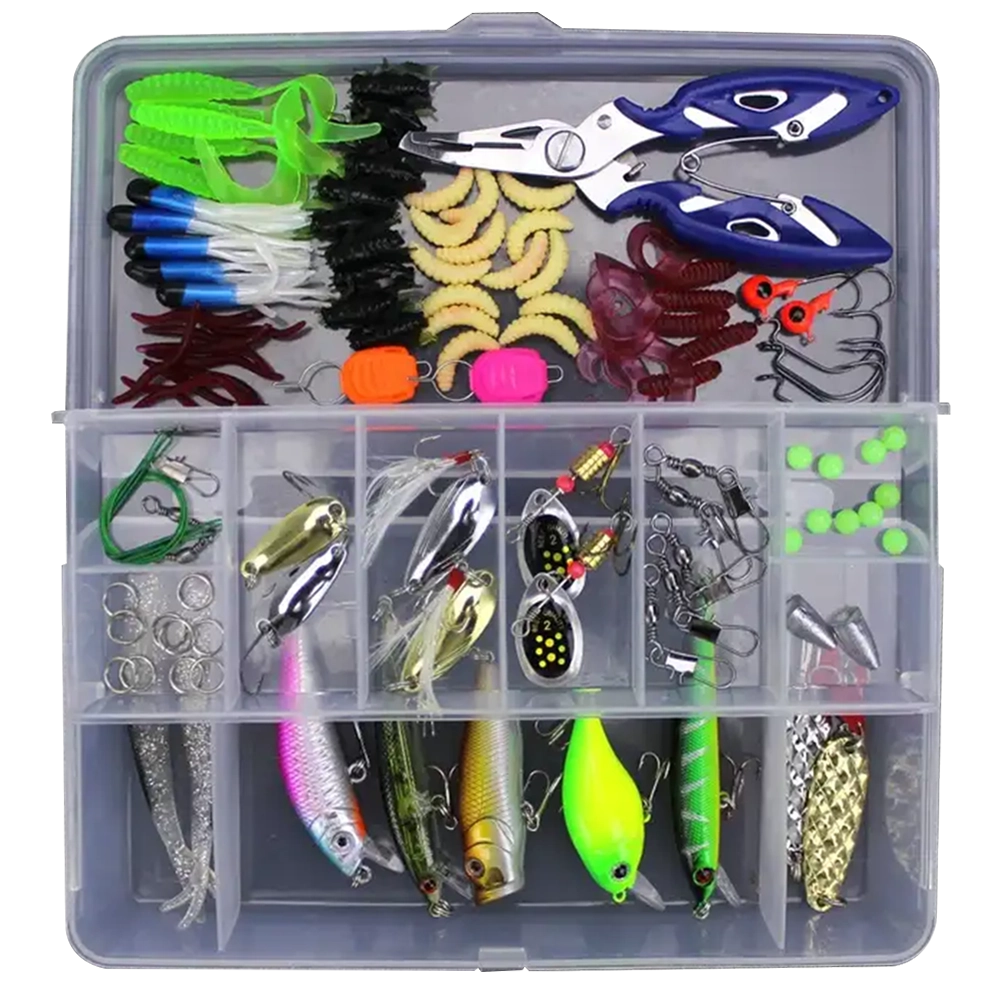 103pcs Artificial Bait Minnow Crank Spoon Fishing Lure Set