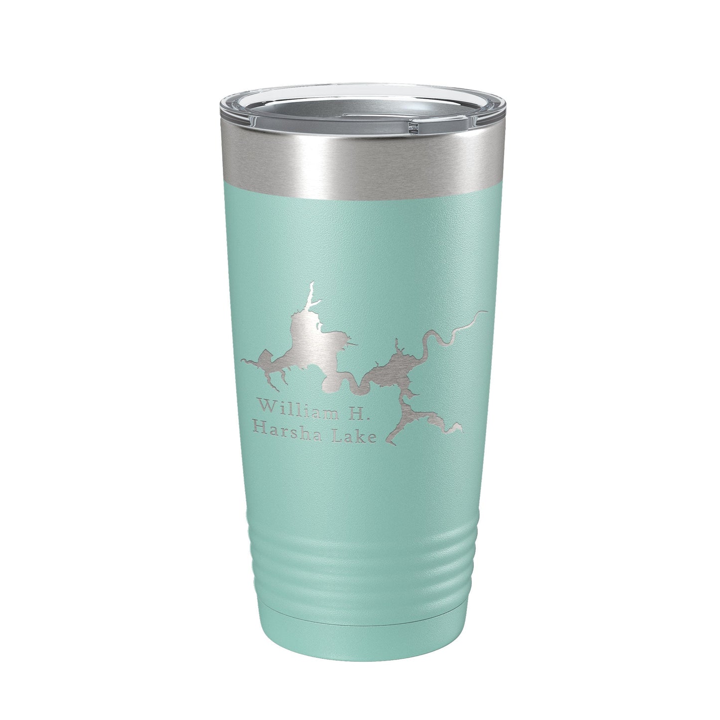 William H. Harsha Lake Map Tumbler Travel Mug Insulated Laser Engraved Coffee Cup Ohio 20 oz-12