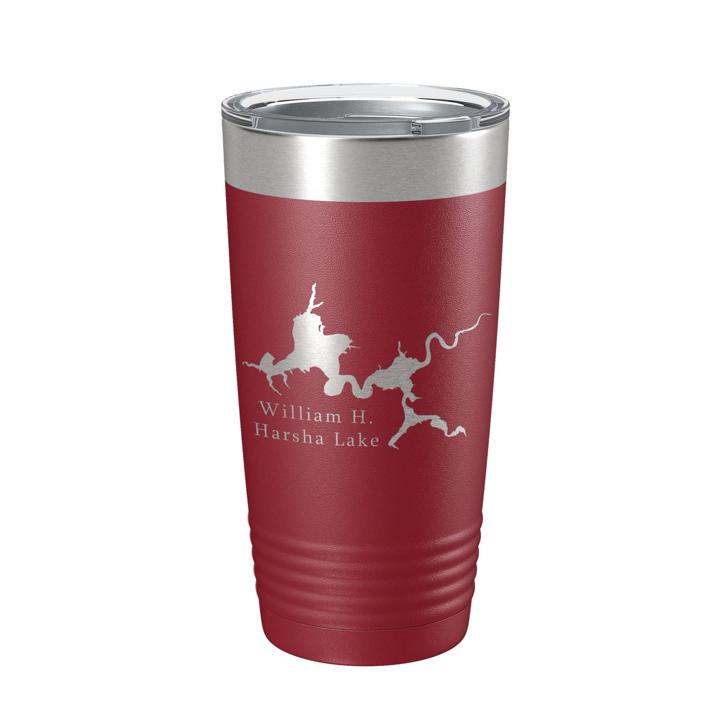 William H. Harsha Lake Map Tumbler Travel Mug Insulated Laser Engraved Coffee Cup Ohio 20 oz-18