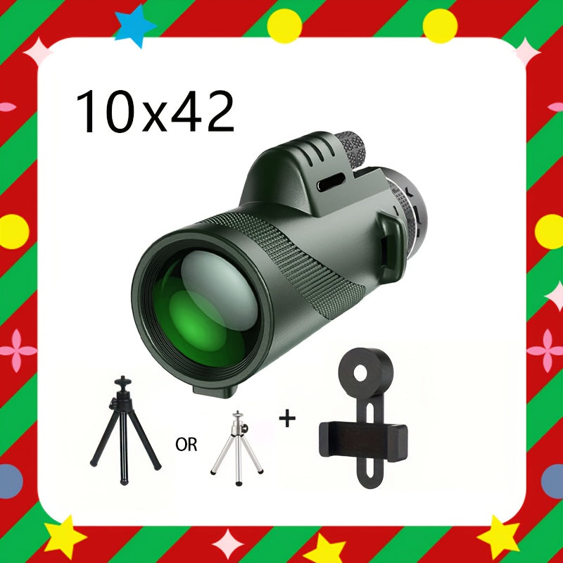 HD Monocular Telescope with Phone Holder and Tripod-4