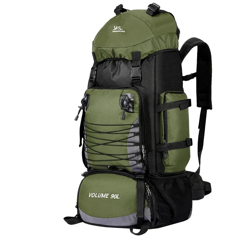 90L Tactical Camping Backpack Military-Style Green-0