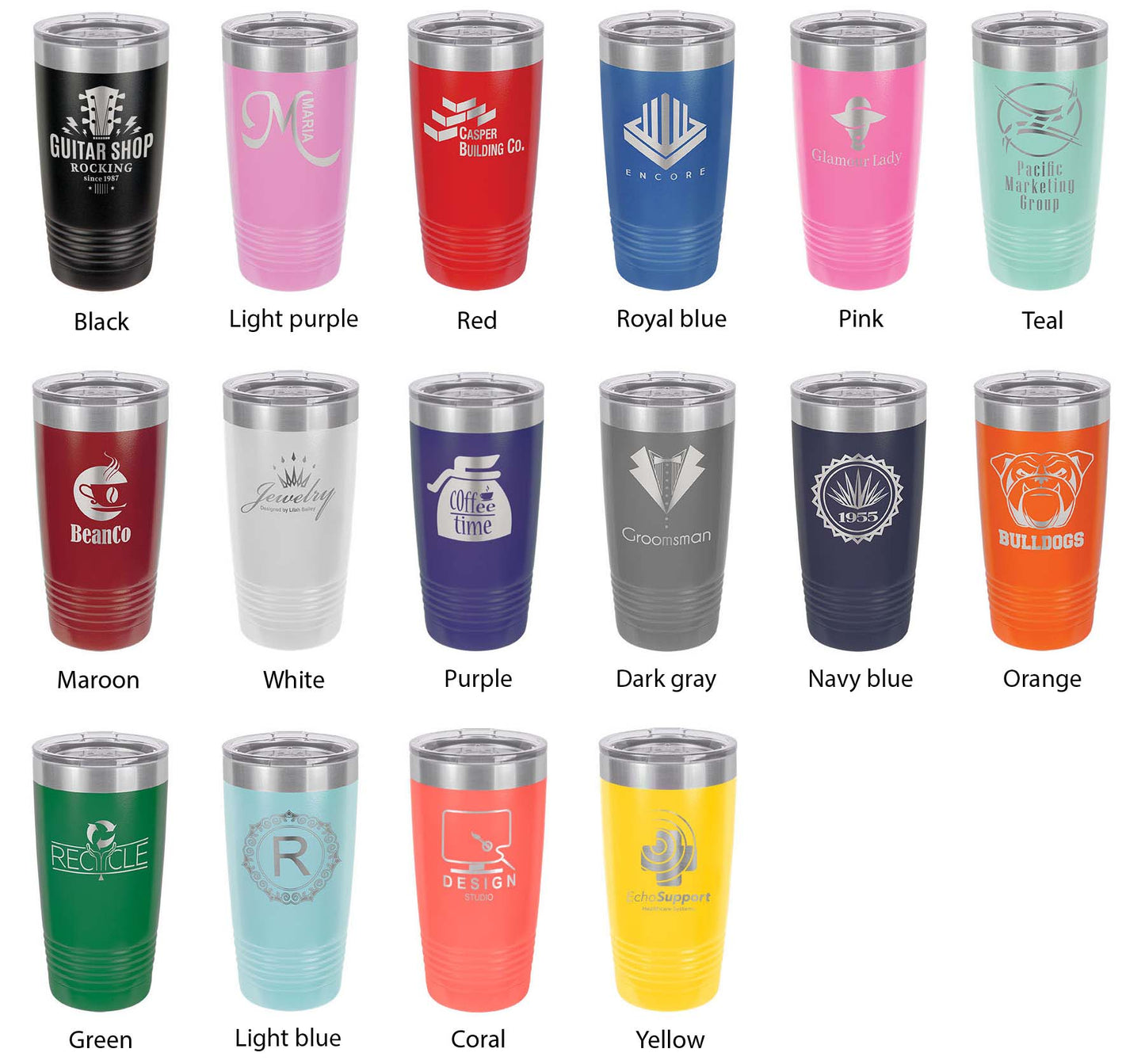 William H. Harsha Lake Map Tumbler Travel Mug Insulated Laser Engraved Coffee Cup Ohio 20 oz-3