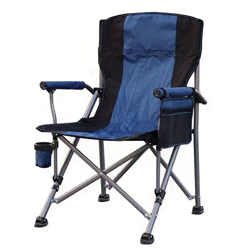 Portable Folding Recliner Chair with Side Pocket-0