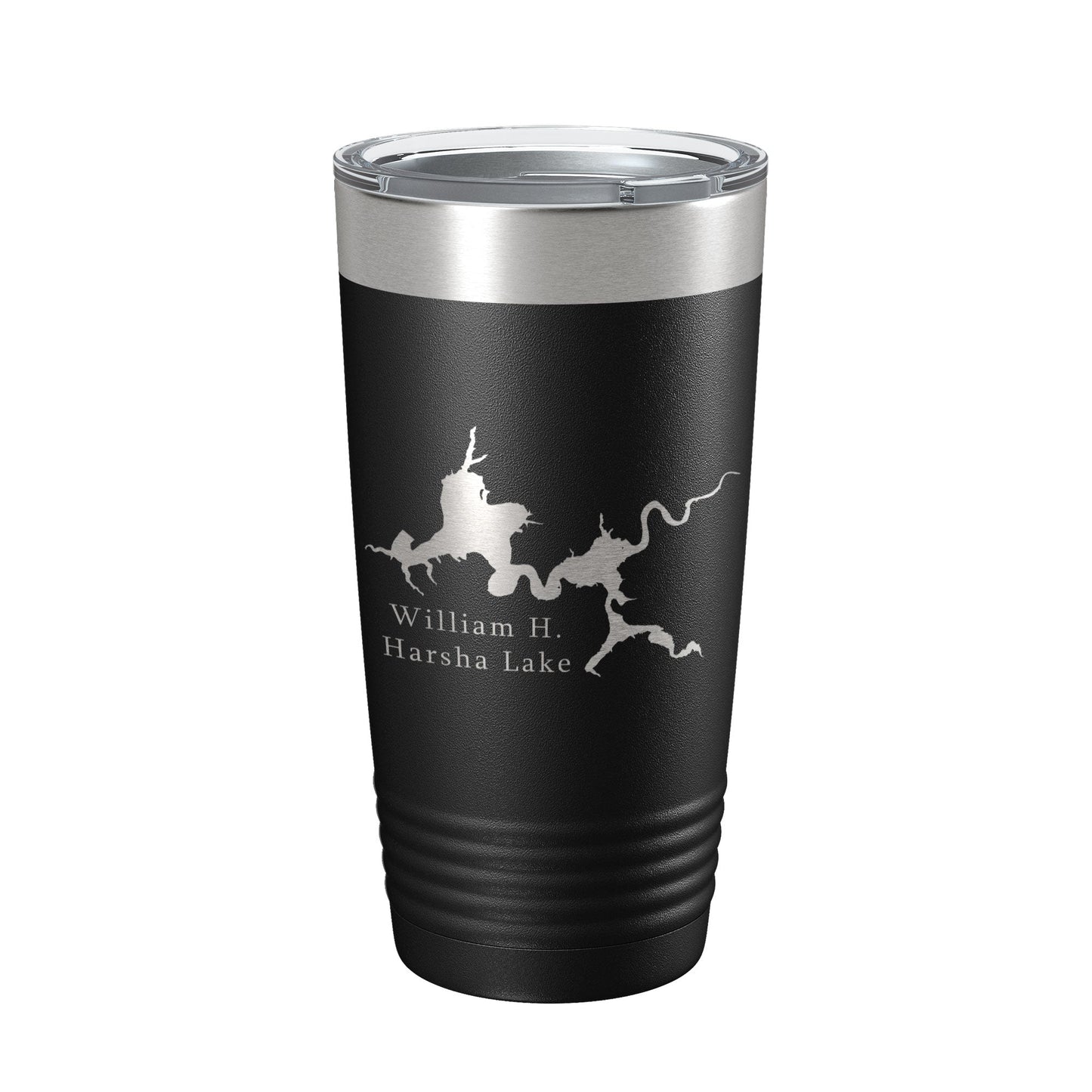 William H. Harsha Lake Map Tumbler Travel Mug Insulated Laser Engraved Coffee Cup Ohio 20 oz-5