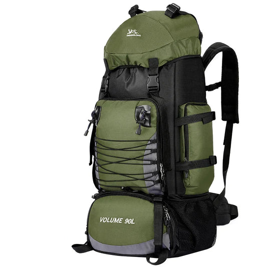 90L Tactical Camping Backpack Military-Style Green-0