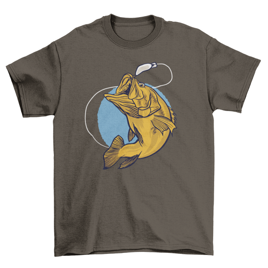 Black Bass Fish Fishing Angler Angling River Outdoor Animal T-shirt