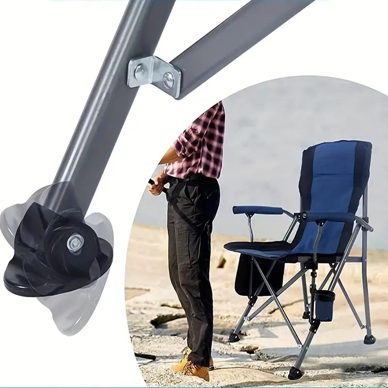 Portable Folding Recliner Chair with Side Pocket-2